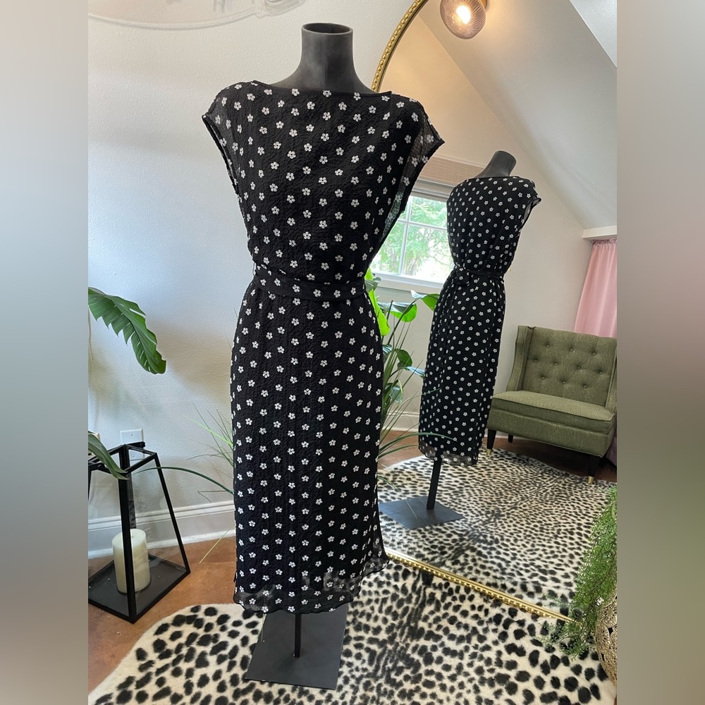 Black floral dress